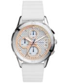 Fossil Women's Chronograph Modern Pursuit White Silicone Strap Watch 39mm Es4024