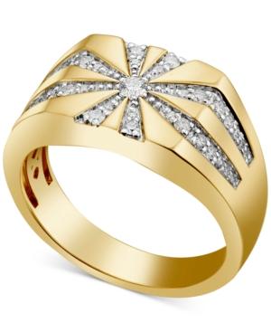 Men's Diamond Starburst Ring (3/8 Ct. T.w.) In 10k Gold