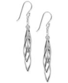 Giani Bernini Layered Linear Drop Earrings In Sterling Silver, Created For Macy's