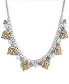 Lucky Brand Two-tone Floral Spade Statement Necklace