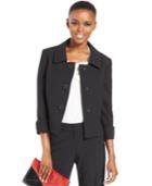 Tahari Asl Three Button Three-quarter-sleeve Jacket