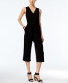 Ny Collection Petite Belted Cropped Jumpsuit