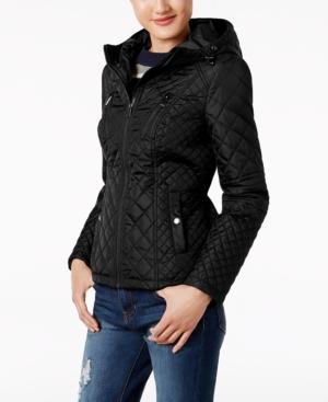 Sebby Quilted Hooded Puffer Coat
