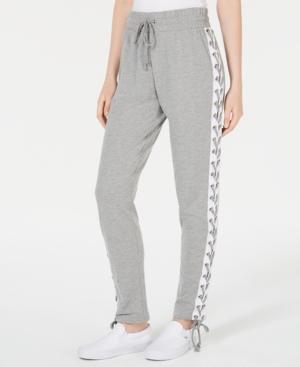 Ultra Flirt By Ikeddi Juniors' Side Lace-up Jogger Pants
