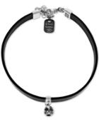 King Baby Hamlet Skull Choker Necklace In Sterling Silver, 12+ 2 Extender