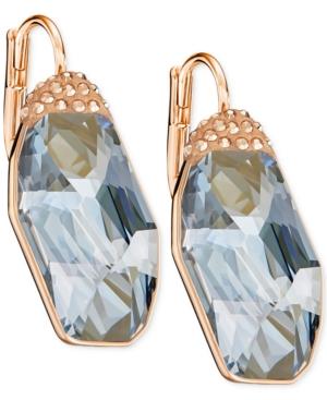 Swarovski Rose Gold-tone Large Crystal Drop Earrings