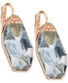 Swarovski Rose Gold-tone Large Crystal Drop Earrings