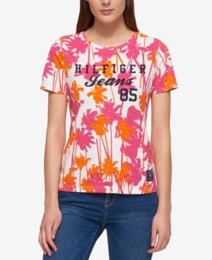 Tommy Hilfiger Palm-print Logo T-shirt, Only At Macy's