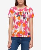 Tommy Hilfiger Palm-print Logo T-shirt, Only At Macy's