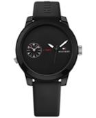 Tommy Hilfiger Men's Cool Sport Black Silicone Strap Watch 42mm 1791326, Created For Macy's