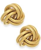 Love Knot Stud Earrings In 10k Gold