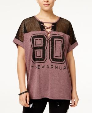 Jessica Simpson The Warm Up Lace-up Football T-shirt