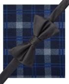 Alfani Spectrum Solid Bow Tie And Exploded Sea Plaid Pocket Square Set, Only At Macy's