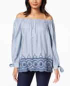 Jpr Embroidered Off-the-shoulder Top