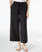 Eileen Fisher Silk Wide-leg Cropped Pants, Regular & Petite