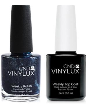 Creative Nail Design Vinylux Midnight Swim Nail Polish & Top Coat (two Items), 0.5-oz, From Purebeauty Salon & Spa