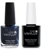 Creative Nail Design Vinylux Midnight Swim Nail Polish & Top Coat (two Items), 0.5-oz, From Purebeauty Salon & Spa
