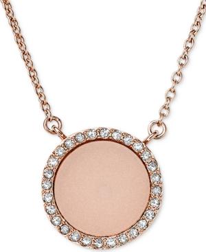 Michael Kors Rose Gold-tone Disc Pendant Necklace