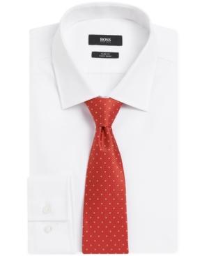 Boss Dot Silk/linen Tie