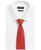 Boss Dot Silk/linen Tie