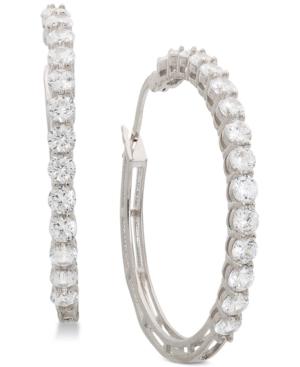 Giani Bernini Small Cubic Zirconia Hoop Earrings In Sterling Silver, 0.75, Created For Macy's