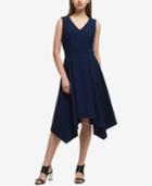 Dkny High-low Fit & Flare Dress, Created For Macy's