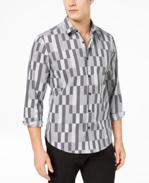 Alfani Men's Box Grid Printed Shirt, Created For Macy's