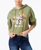 Warner Brothers Juniors' Cropped Looney Tunes Graphic Hoodie