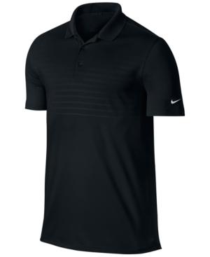 Nike Men's Victory Embossed Stripe Dri-fit Performance Polo