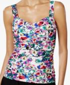 Profile By Gottex D-cup Printed Tankini Top Women's Swimsuit