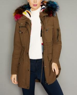 The Fur Vault Hooded Fox-trim Mink-lined Parka