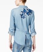Inc International Concepts Embroidered Denim Shirt, Only At Macy's
