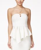 Material Girl Juniors' Strapless Peplum Top, Only At Macy's