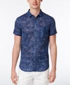 Armani Exchange Men's Floral Geo-print Pocket Shirt