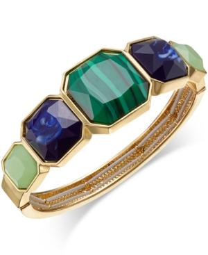 Charter Club Gold-tone Large Stone Stretch Bangle Bracelet, Only At Macy's