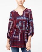 Tommy Hilfiger Printed Split-neck Tunic
