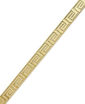 Giani Bernini Greek Key Bracelet In 24k Gold Over Sterling Silver