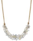 Inc International Concepts Gold-tone White Stone Cluster Necklace, Only At Macy's