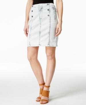 Nanette By Nanette Lepore Ahoy Sailor Cloud Wash Denim Skirt
