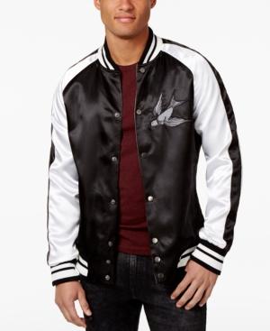 Inc International Concepts Men's Reversible Satin Souvenir Bomber, Only At Macy's