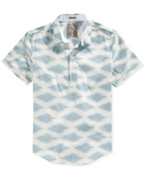 Guess Men's Oasis-print Half-button Shirt