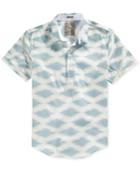 Guess Men's Oasis-print Half-button Shirt