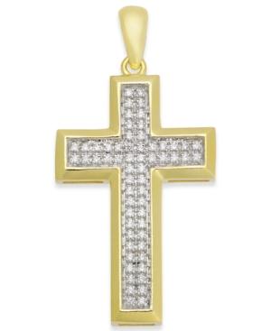 Men's Diamond Cross Pendant (1/4 Ct. T.w.) In 10k Gold