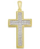 Men's Diamond Cross Pendant (1/4 Ct. T.w.) In 10k Gold