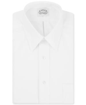Eagle Big And Tall Dress Shirt, No Iron White Pinpoint Solid Long-sleeved Shirt