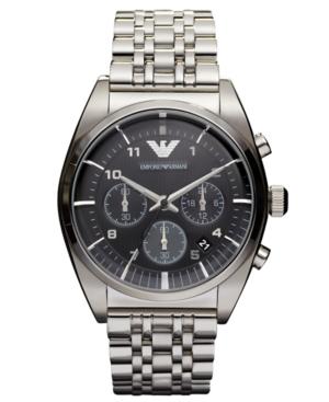Emporio Armani Watch, Chronograph Stainless Steel Bracelet 43mm Ar0373