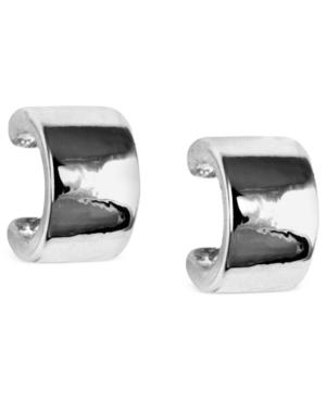Nine West Earrings, Silver-tone Small C-hoop Earrings