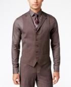 Sean John Men's Classic-fit Brown Pindot Vest
