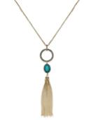 Inc International Concepts Gold-tone Stone & Tassel Lariat Necklace, Only At Macy's