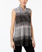 Alfani Printed Cowl-neck Top, Only At Macy's